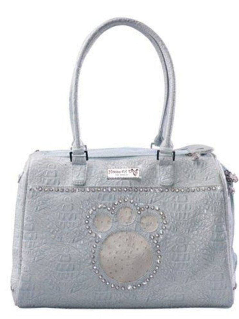 Blue Paw Pet Carrier by House of Dog. Faux Crocodile Leather, (NWT)